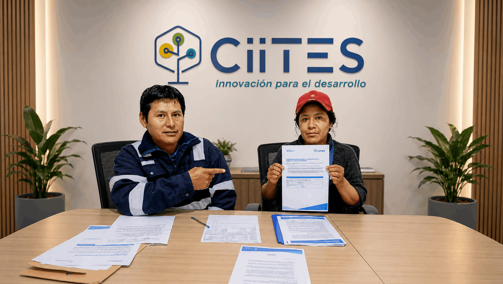 Equipo CIITES firmando convenio